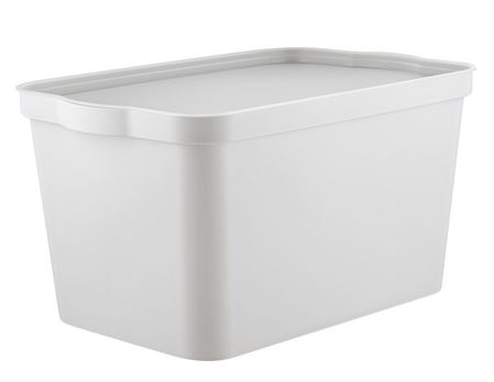 Ящик для хранения Keeplex Happy 24л  45.2*29.8*24.4см. серое перышко